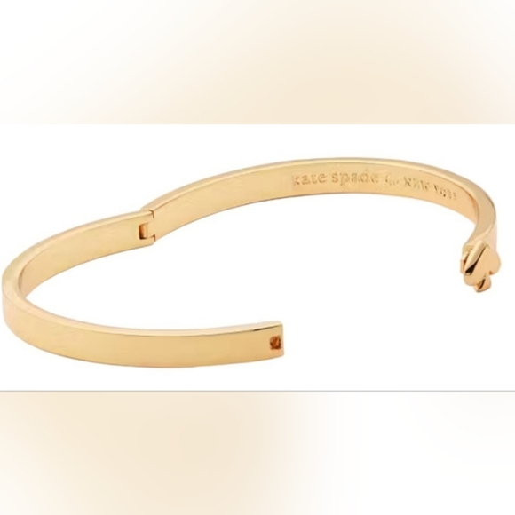 Kate Spade New York Gold Spade Emblem Bracelet/Bangle With Hinge Clasp, New! - Picture 2 of 3
